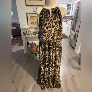 NWT Boston Proper Multicolor Animal Print Maxi Dress. Size 12